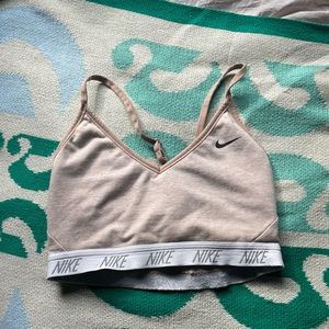 Nike dri fit tan sportsbra